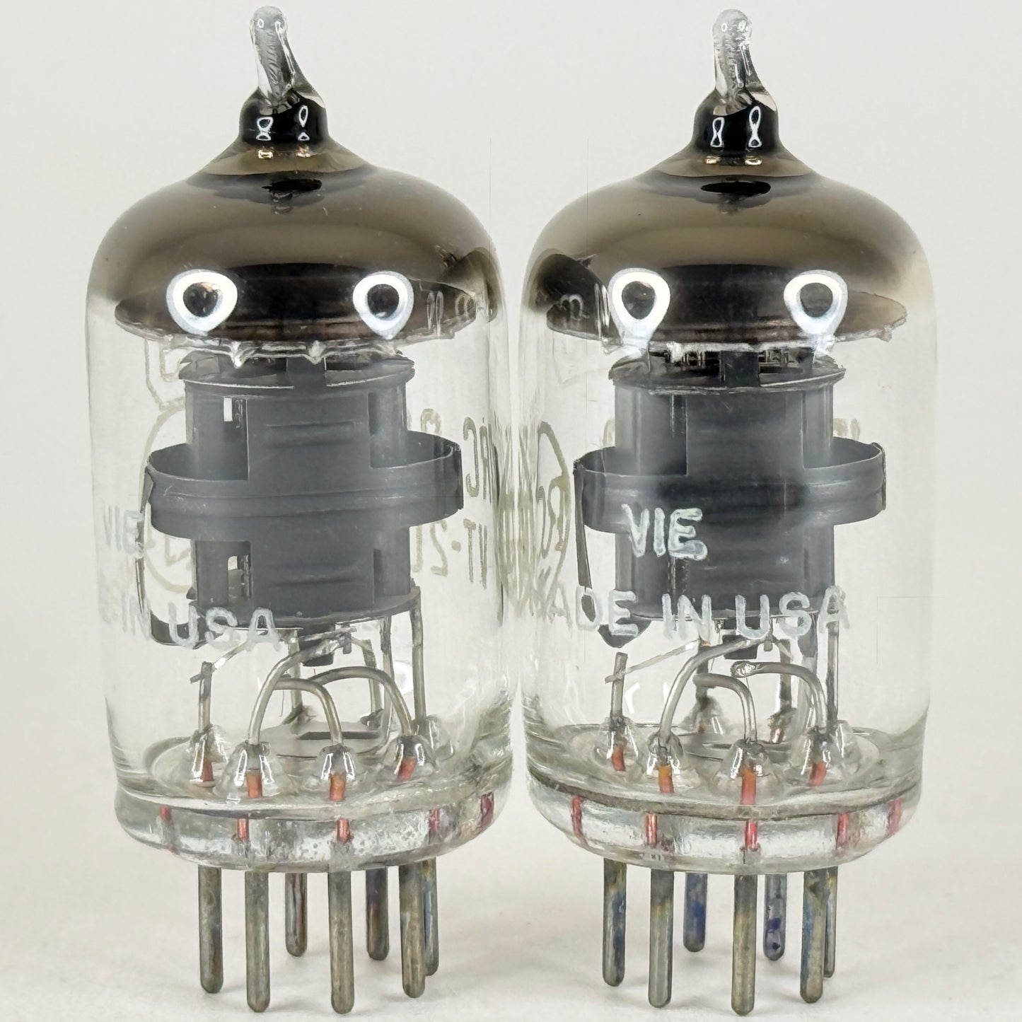 Tested Matched Pair 1945 RCA JRC 9003 Tubes with Boxes VT-203 Codes VIE (b)