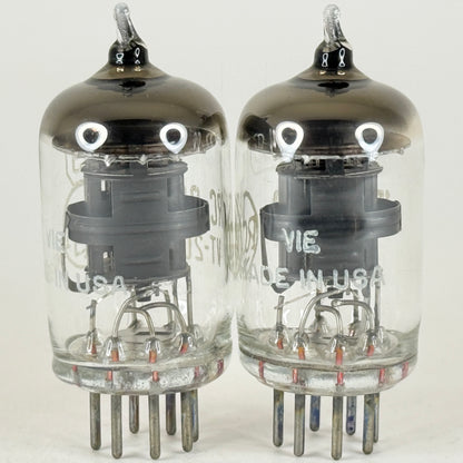 Tested Matched Pair 1945 RCA JRC 9003 Tubes with Boxes VT-203 Codes VIE (b)