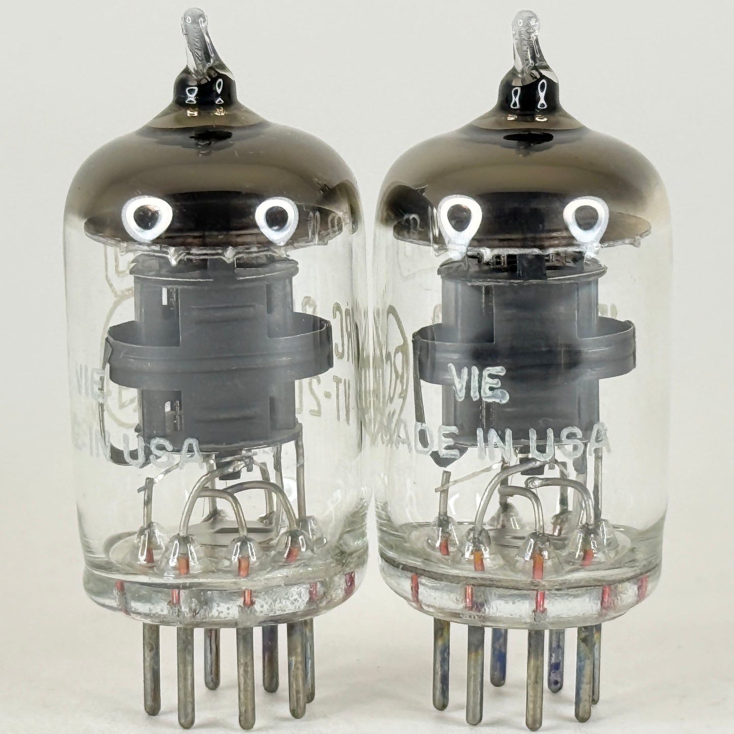 Tested Matched Pair 1945 RCA JRC 9003 Tubes with Boxes VT-203 Codes VIE (b)