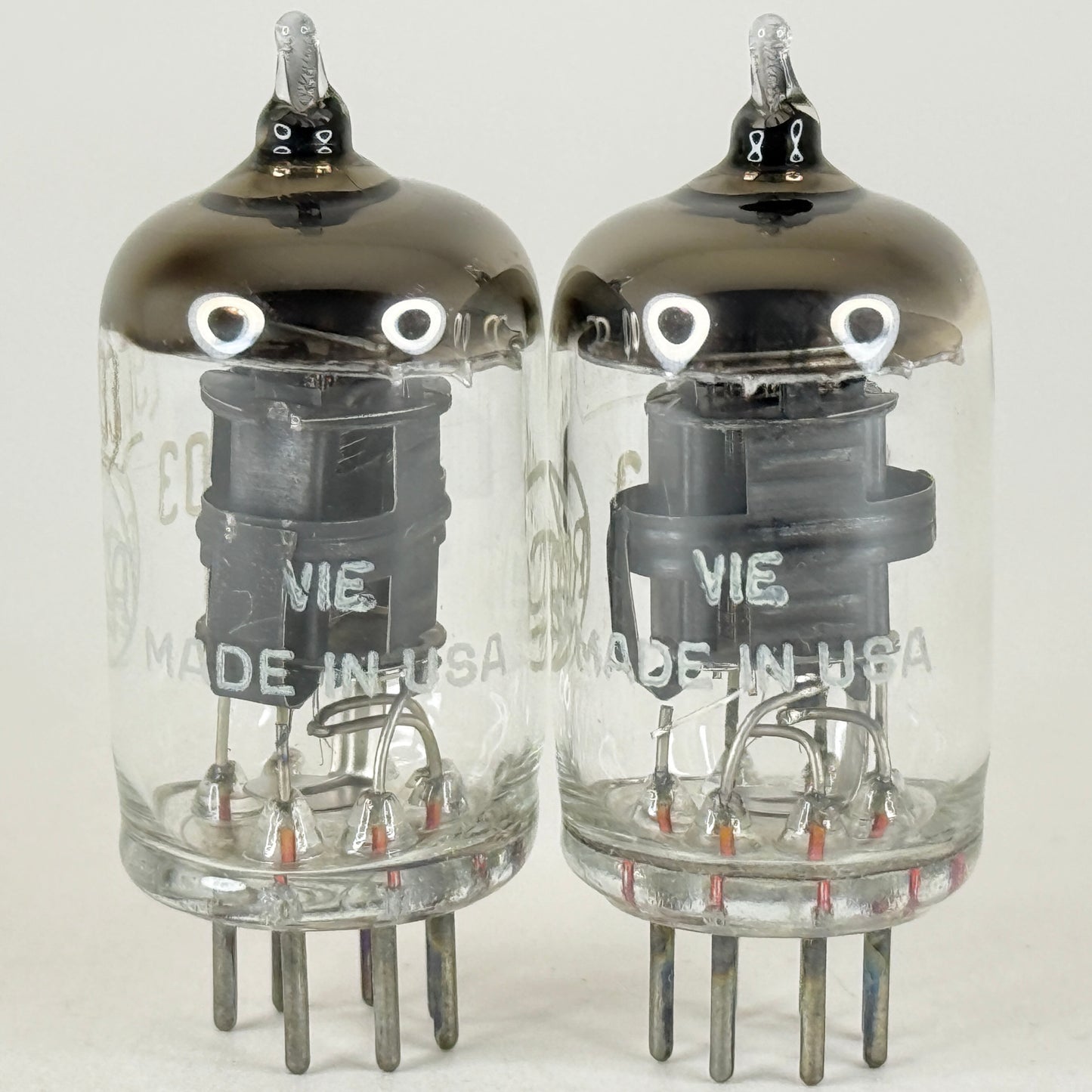 Tested Matched Pair 1945 RCA JRC 9003 Tubes with Boxes VT-203 Codes VIE (b)