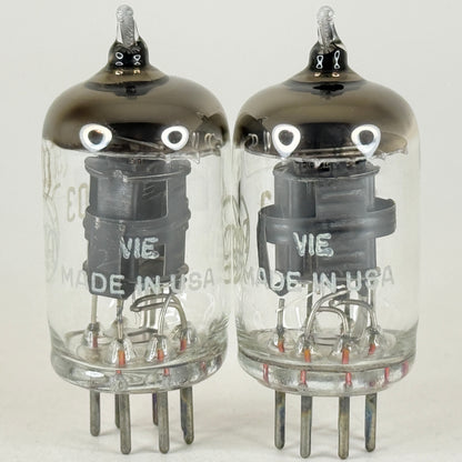 Tested Matched Pair 1945 RCA JRC 9003 Tubes with Boxes VT-203 Codes VIE (b)