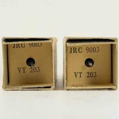 Tested Matched Pair 1945 RCA JRC 9003 Tubes & Boxes VIE Mil Spec VT-203 (c)