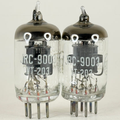 Tested Matched Pair 1945 RCA JRC 9003 Tubes VT-203 with Boxes Codes VIE (d)