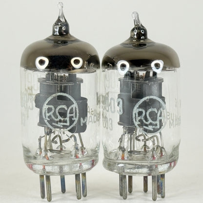 Tested Matched Pair 1945 RCA JRC 9003 Tubes VT-203 with Boxes Codes VIE (d)