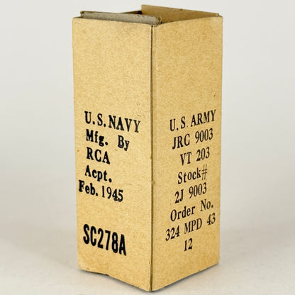 (1) Tested 1945 RCA JRC 9003 Tube VT-203 with Box Date Code VIE Pentode Tube (f)