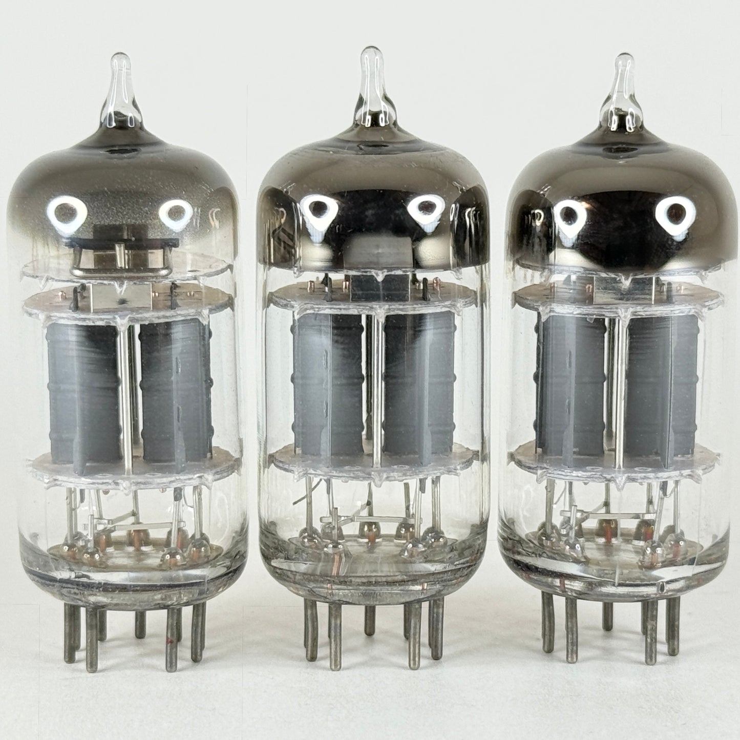 Tested Matched Trio Unbranded 5814A Tubes Gray Plates Halo Getters 5814 A Tubes