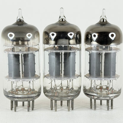 Tested Matched Trio Unbranded 5814A Tubes Gray Plates Halo Getters 5814 A Tubes