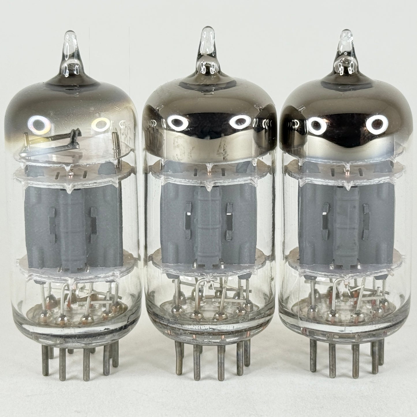 Tested Matched Trio Unbranded 5814A Tubes Gray Plates Halo Getters 5814 A Tubes