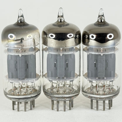 Tested Matched Trio Unbranded 5814A Tubes Gray Plates Halo Getters 5814 A Tubes