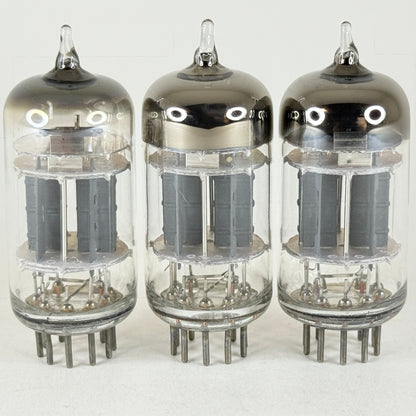 Tested Matched Trio Unbranded 5814A Tubes Gray Plates Halo Getters 5814 A Tubes