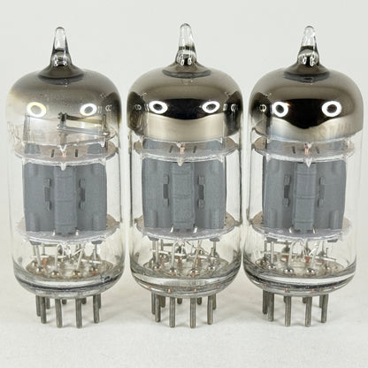 Tested Matched Trio Unbranded 5814A Tubes Gray Plates Halo Getters 5814 A Tubes