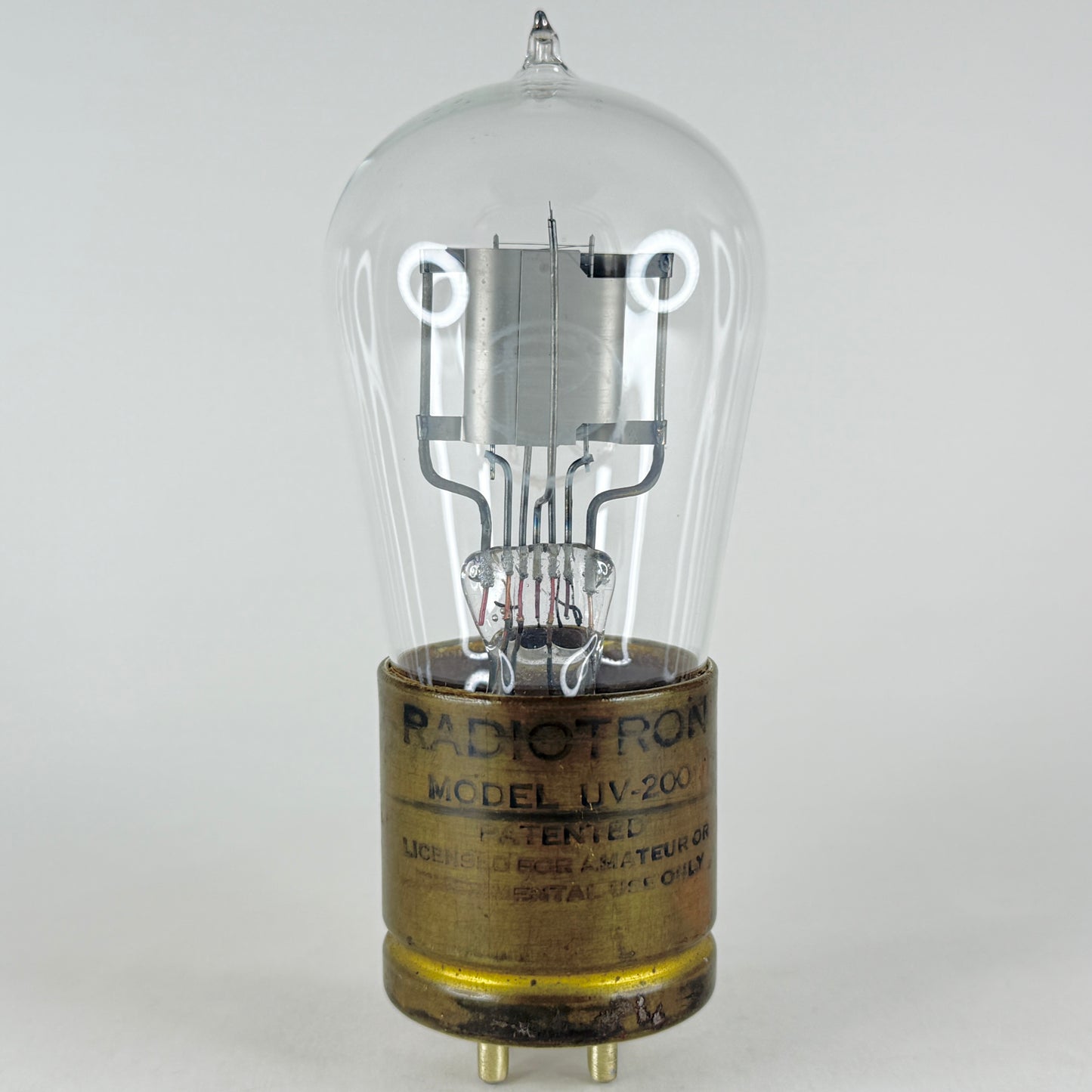 (1) Display Only 1920s RCA GE UV 200 Tube Tipped Glass Display Only Type 00 Tube