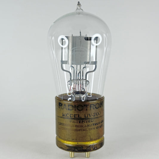 (1) Display Only 1920s RCA GE UV 200 Tube Tipped Glass Display Only Type 00 Tube