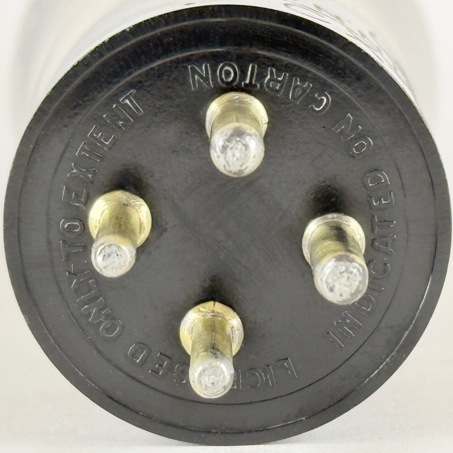 (1) Tested Cunningham CX 326 Tube Type 26 Tube Engraved Globe Brass Pins