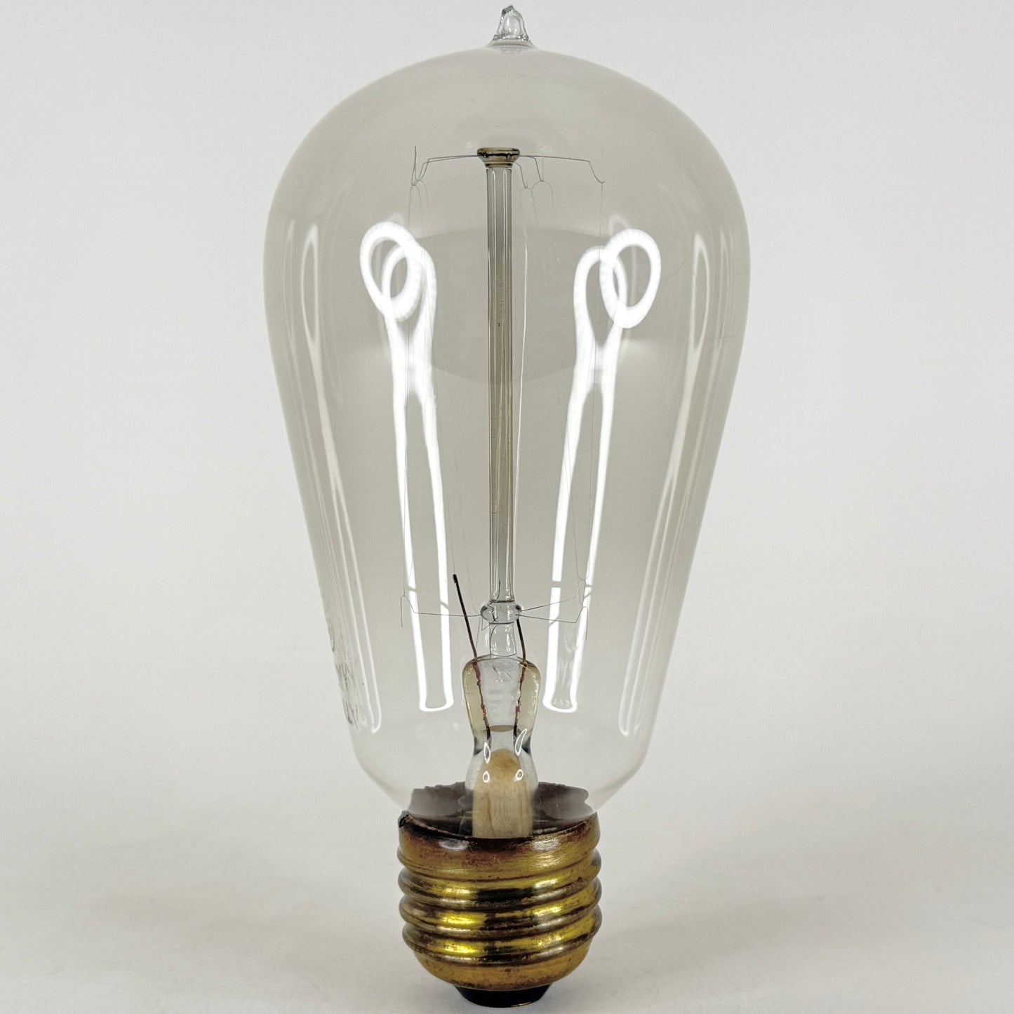 (1) Working Antique GE National Mazda Tipped Glass Light Bulb General Electric