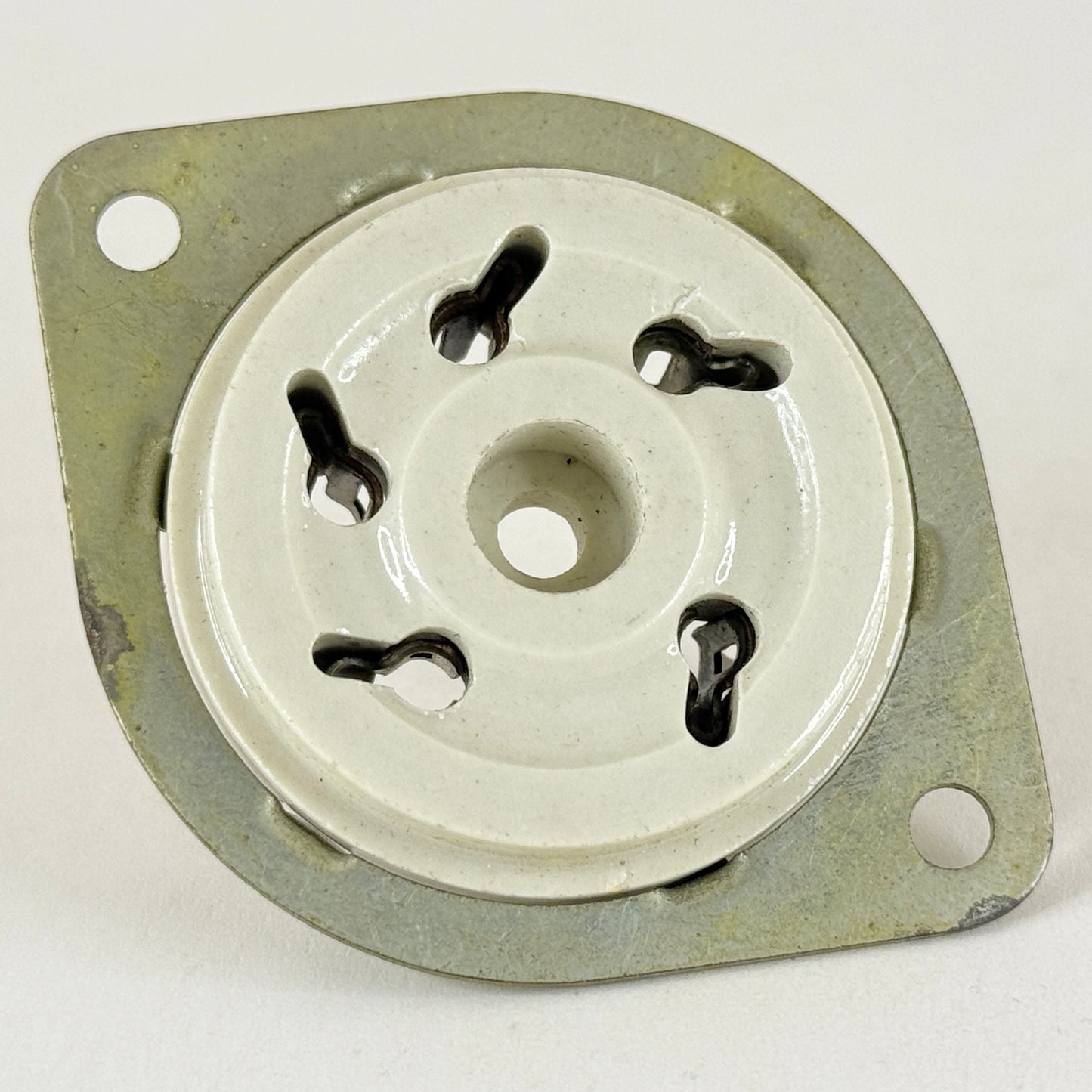 (1) Vintage National Radio Products Ceramic 5 Pin Tube Socket CIR Socket 5 Prong