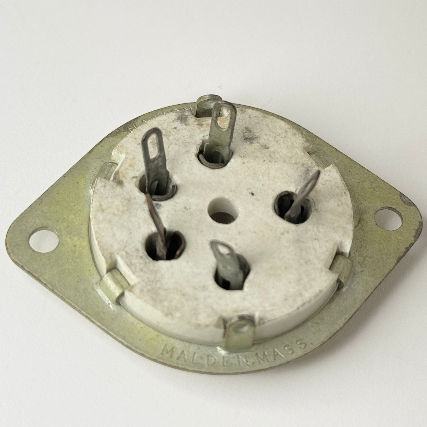 (1) Vintage National Radio Products Ceramic 5 Pin Tube Socket CIR Socket 5 Prong