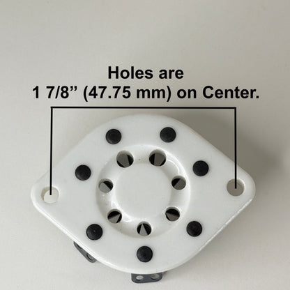 (1) Vintage National Radio Products XC-7S White Ceramic 7 Pin Tube Socket (b)