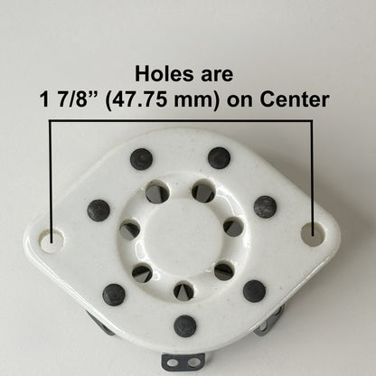(1) Vintage National Radio Products XC-7S White Ceramic 7 Pin Tube Socket (c)