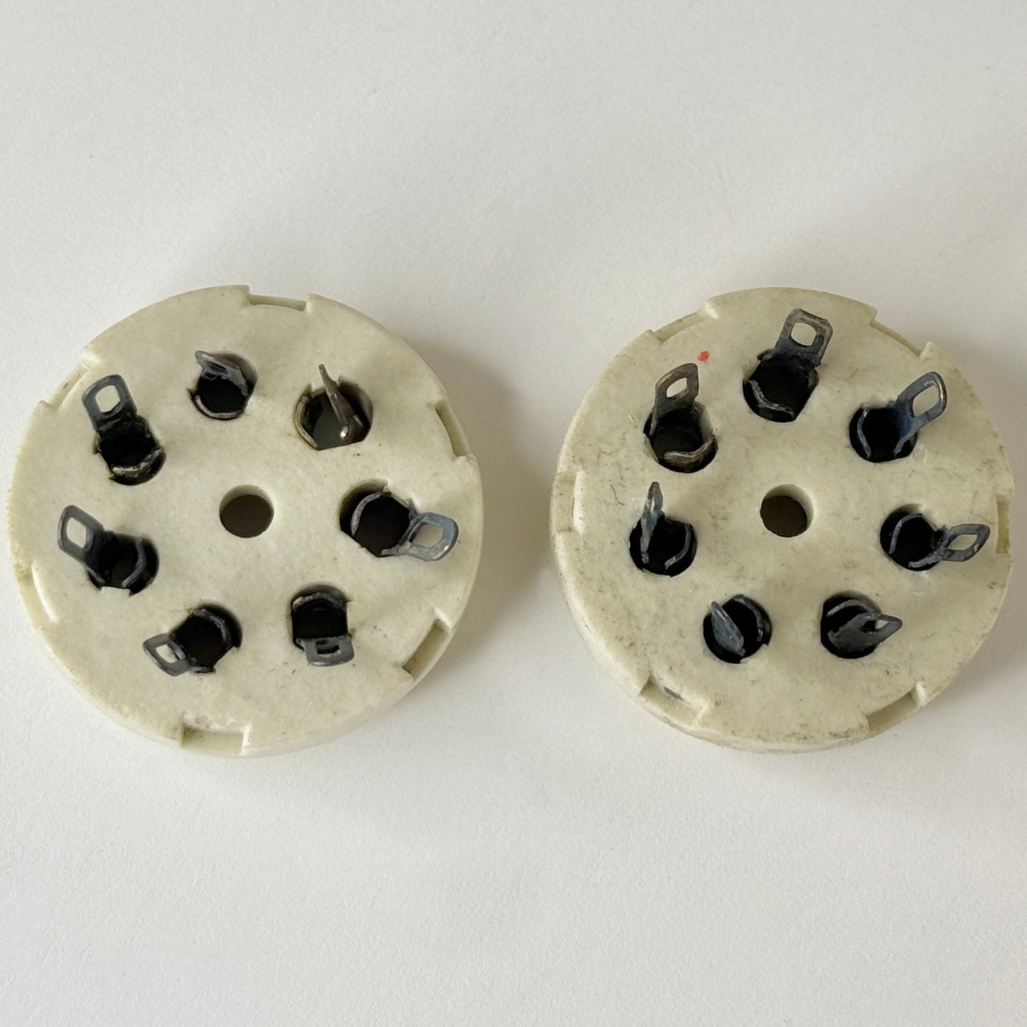 (2) National Radio Products CIR Socket 7S Prong Ceramic 7 Pin Tube Sockets (b)
