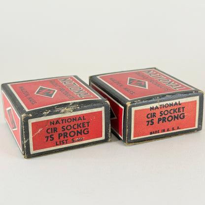 (2) National Radio Products CIR Socket 7S Prong Ceramic 7 Pin Tube Sockets (b)