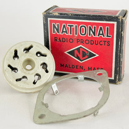 (1) National Radio Products CIR Socket 7S Prong Ceramic 7 Pin Tube Socket (c)