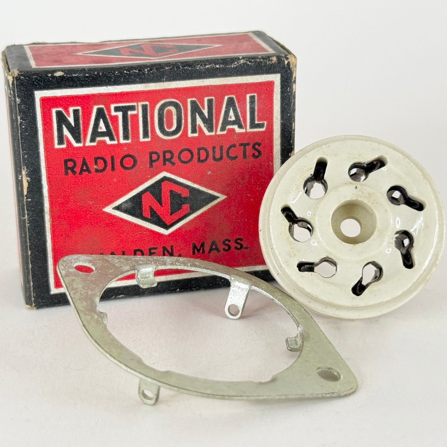 (1) National Radio Products CIR Socket 7S Prong Ceramic 7 Pin Tube Socket (d)
