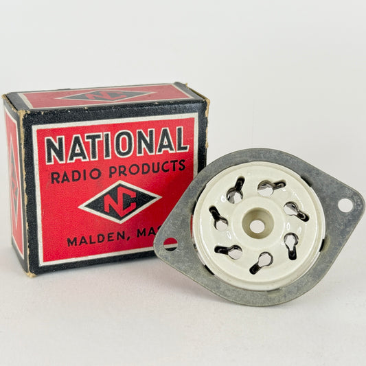 (1) National Radio Products CIR Socket 7S Prong Ceramic 7 Pin Tube Socket (e)