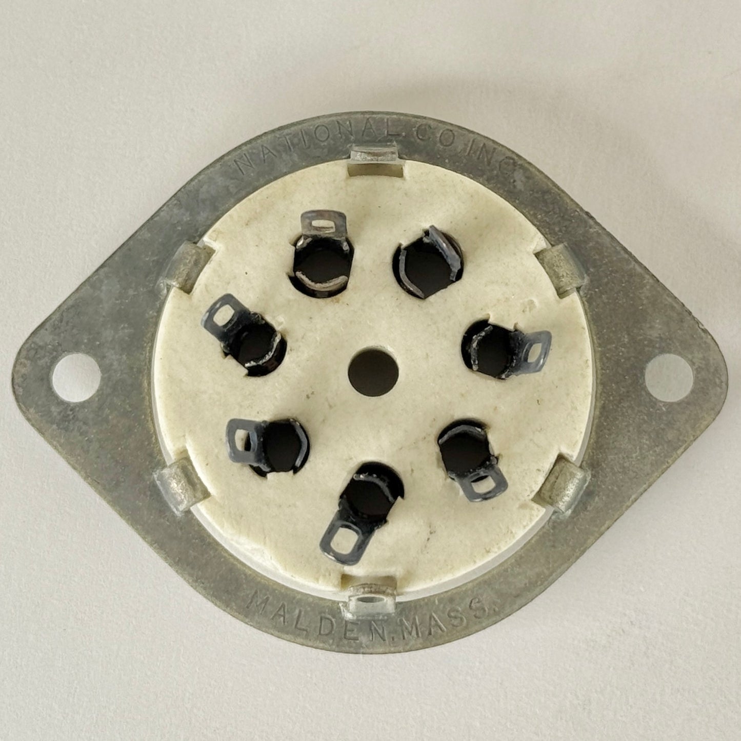 (1) National Radio Products CIR Socket 7S Prong Ceramic 7 Pin Tube Socket (e)