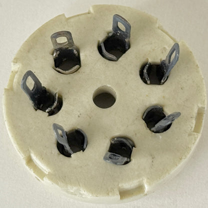 (1) National Radio Products CIR Socket 7S Prong Ceramic 7 Pin Tube Socket (e)