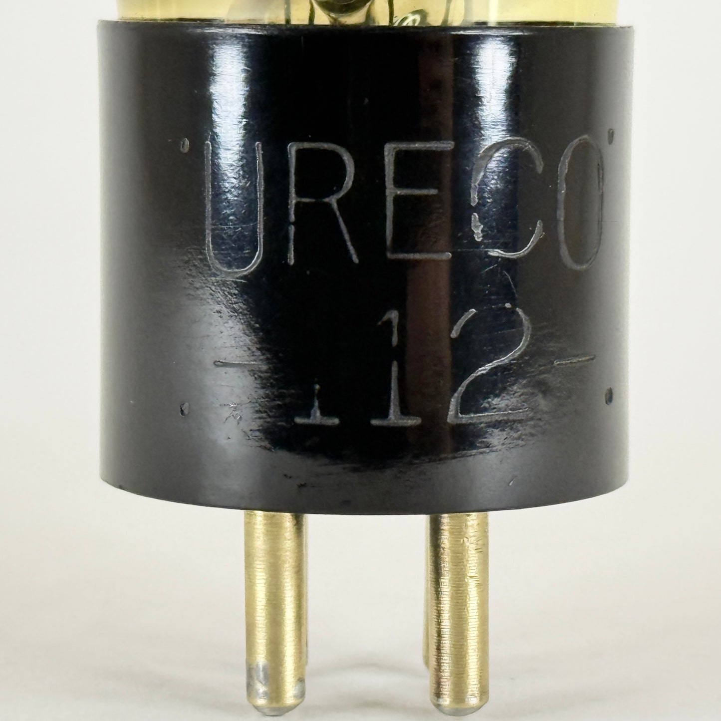 (1) Tested Ureco 112 Tube Goldentone Gold Glass Type 12 Radio Tube Vacuum Tube