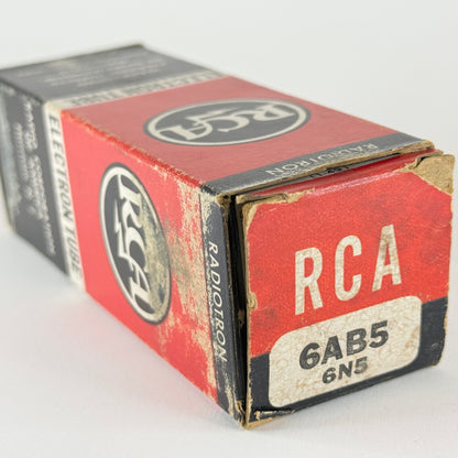 (1) Tested RCA 6AB5 6N5 Eye Tube with Box Bright Green Magic Eye Code 513