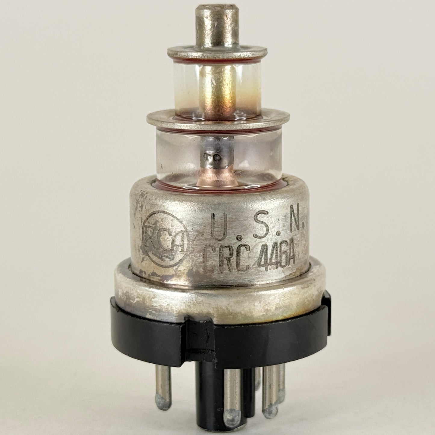 (1) Tested 1944 RCA USN CRC 446A Tube Mil Spec Lighthouse Tube Date Code H6E (c)