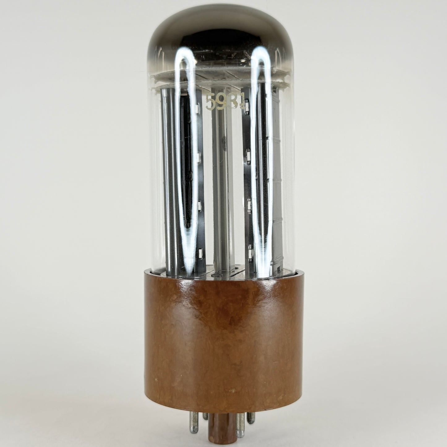 (1) Tested Strong Unbranded Sylvania 5931 Tube (Mil Spec 5U4WG) Black Plate Triple Mica