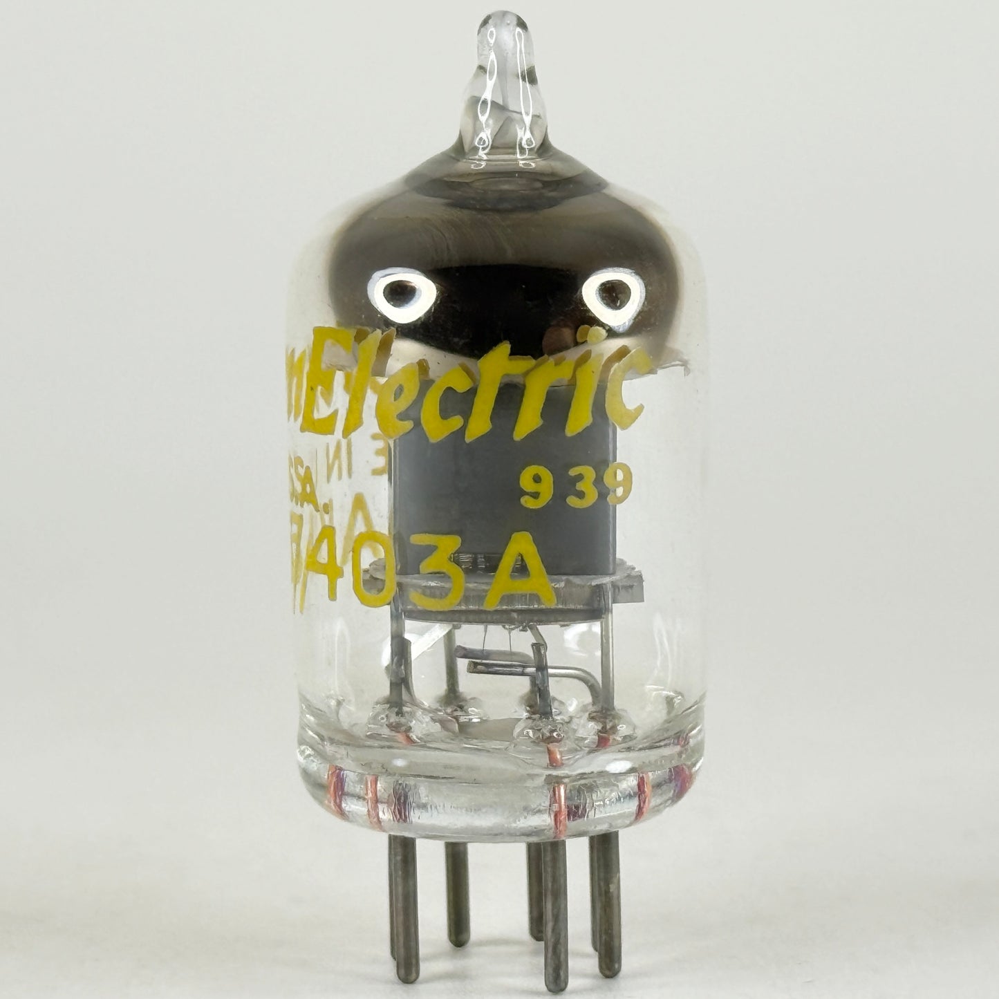(1) Tested 1949 Western Electric 6AK5 403A Tube Code 939 Square Halo Getter