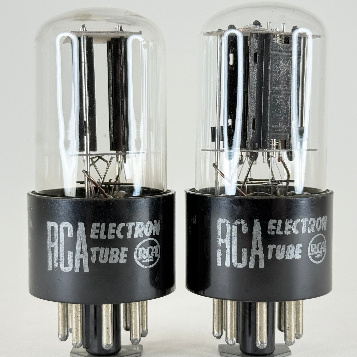Tested Matched Pair RCA 6SN7GT Tubes Reinforced Rods Black Plates Codes L1 LQ