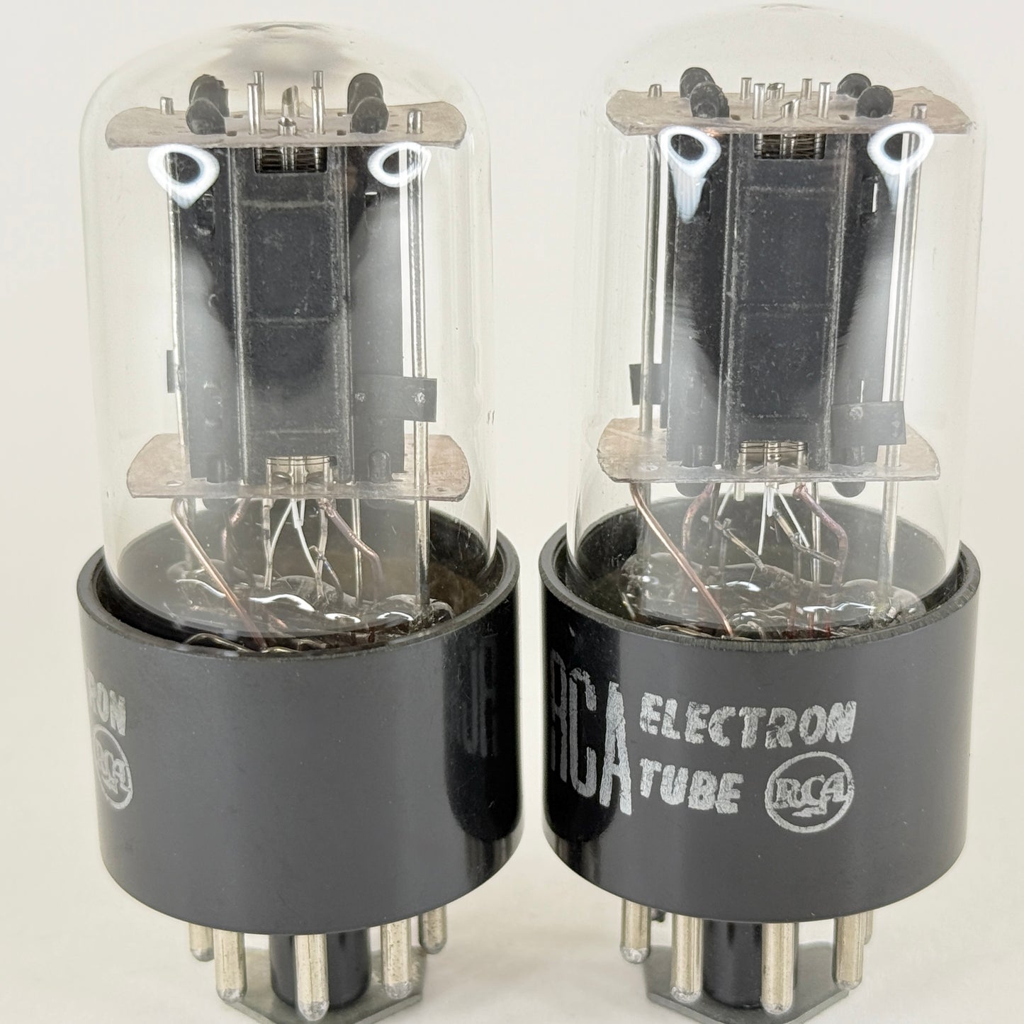 Tested Matched Pair RCA 6SN7GT Tubes Reinforced Rods Black Plates Codes L1 LQ