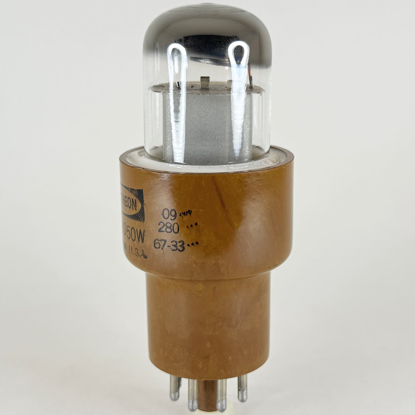 (1) Tested Raytheon JAN 2050W Tube Code 67-33 Mil Spec 2050 W Thyratron Tube