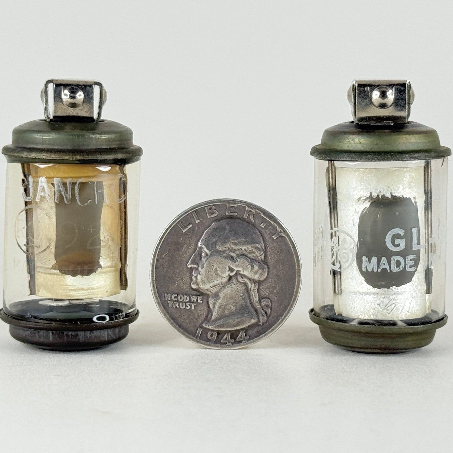 (2) Untested RCA JAN CRC 921 Tube and GE GL-921 Tube Gas Phototubes Photo Tubes