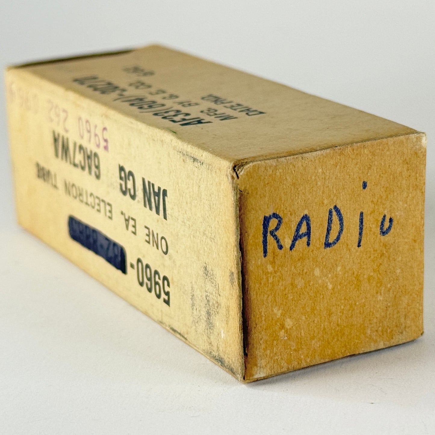 (1) Tested 1961 GE JAN CG 6AC7WA Tube with Box Code 61-30 Mil Spec 6AC7 Tube