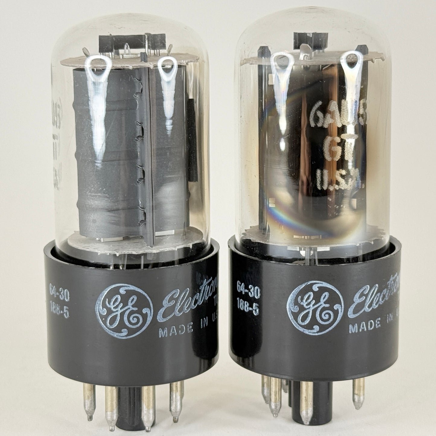Tested Matched Pair 1964 GE 6AU5GT Tubes with Boxes Codes 64-30 General Electric