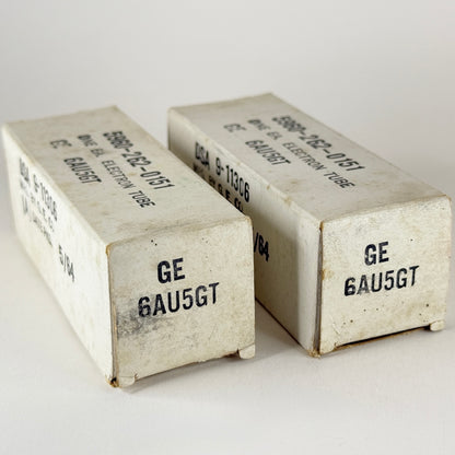 Tested Matched Pair 1964 GE 6AU5GT Tubes with Boxes Codes 64-30 General Electric
