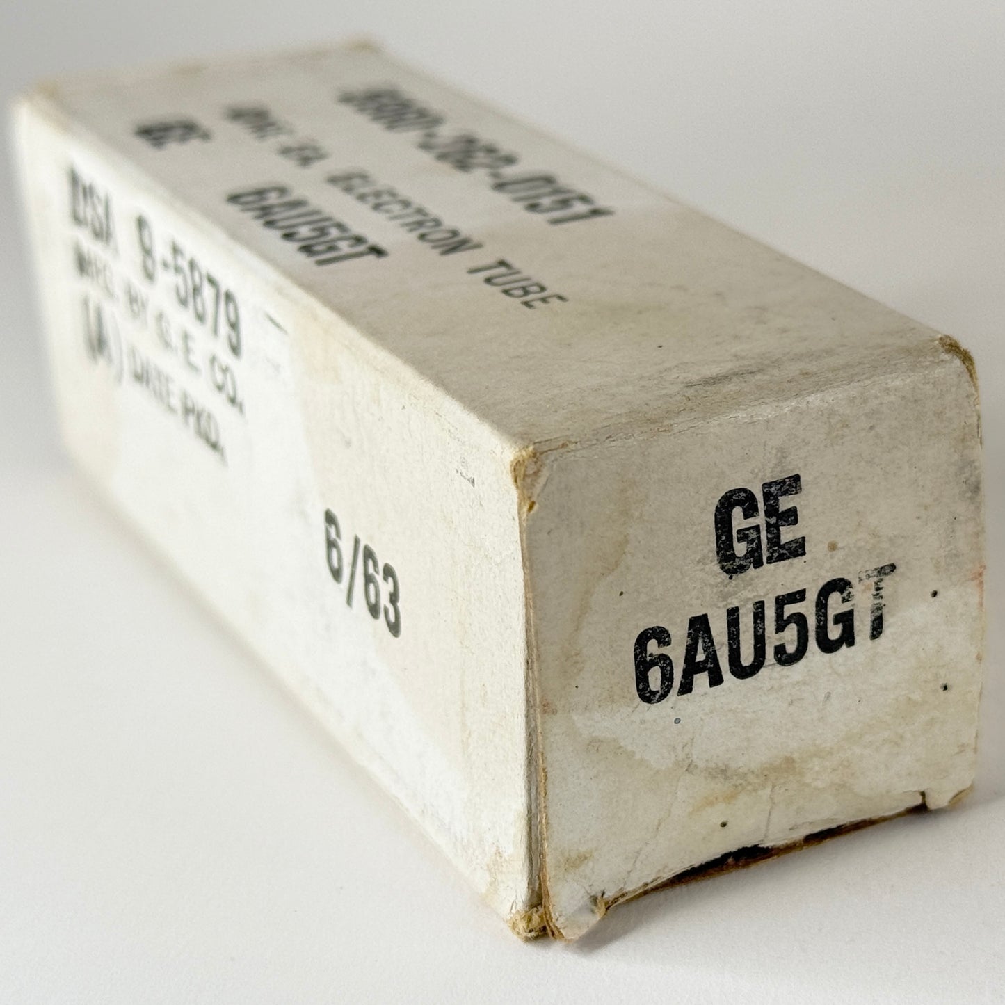 (1) Tested 1963 GE 6AU5GT Tube with Box Code 63-35 General Electric Power Tube