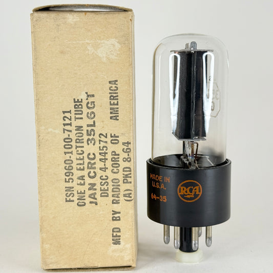 (1) Tested 1964 RCA JAN CRC 35L6GT Tube with Box Mil Spec Tube Date Code 64-35
