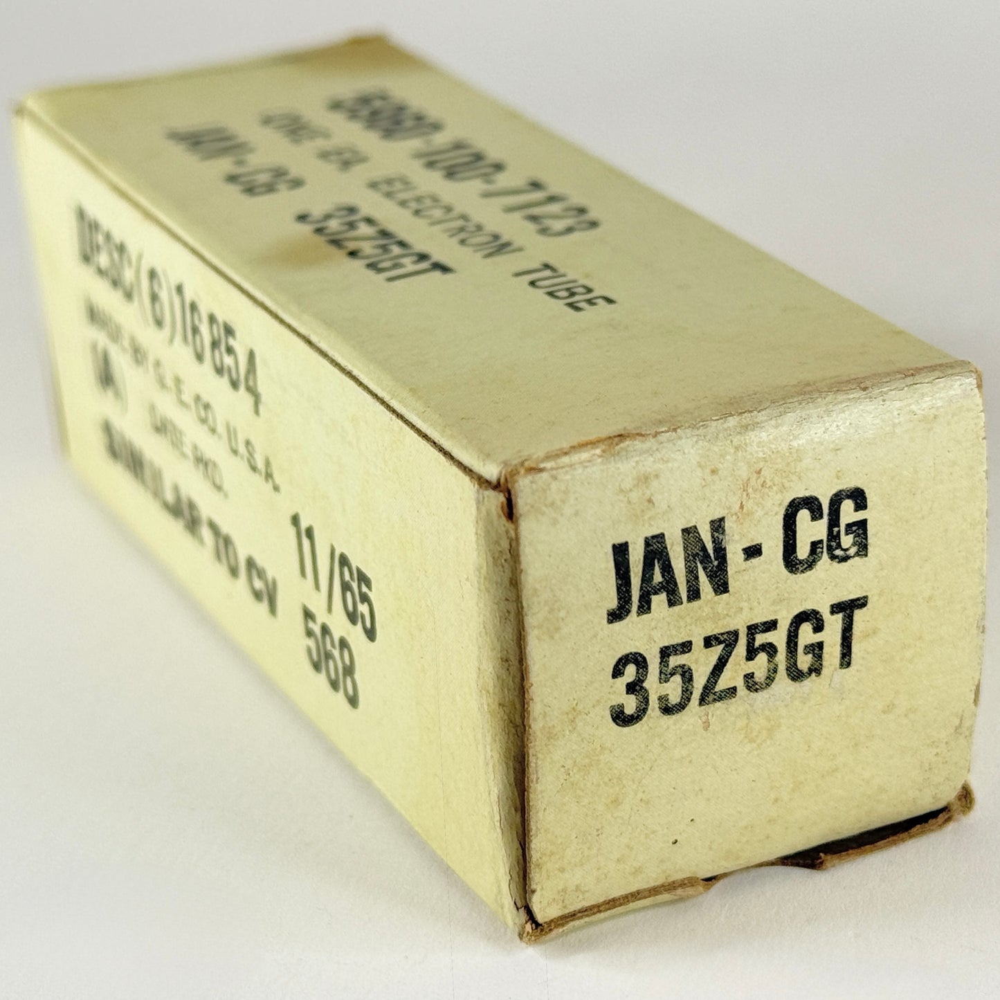 (1) Tested 1965 GE JAN CG 35Z5GT Tube with Box Date Code 65-17/66-04 (a)