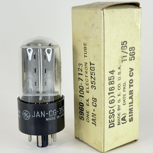 (1) Tested 1965 GE JAN CG 35Z5GT Tube and Box Mil Spec Code 65-17/66-04 (b)