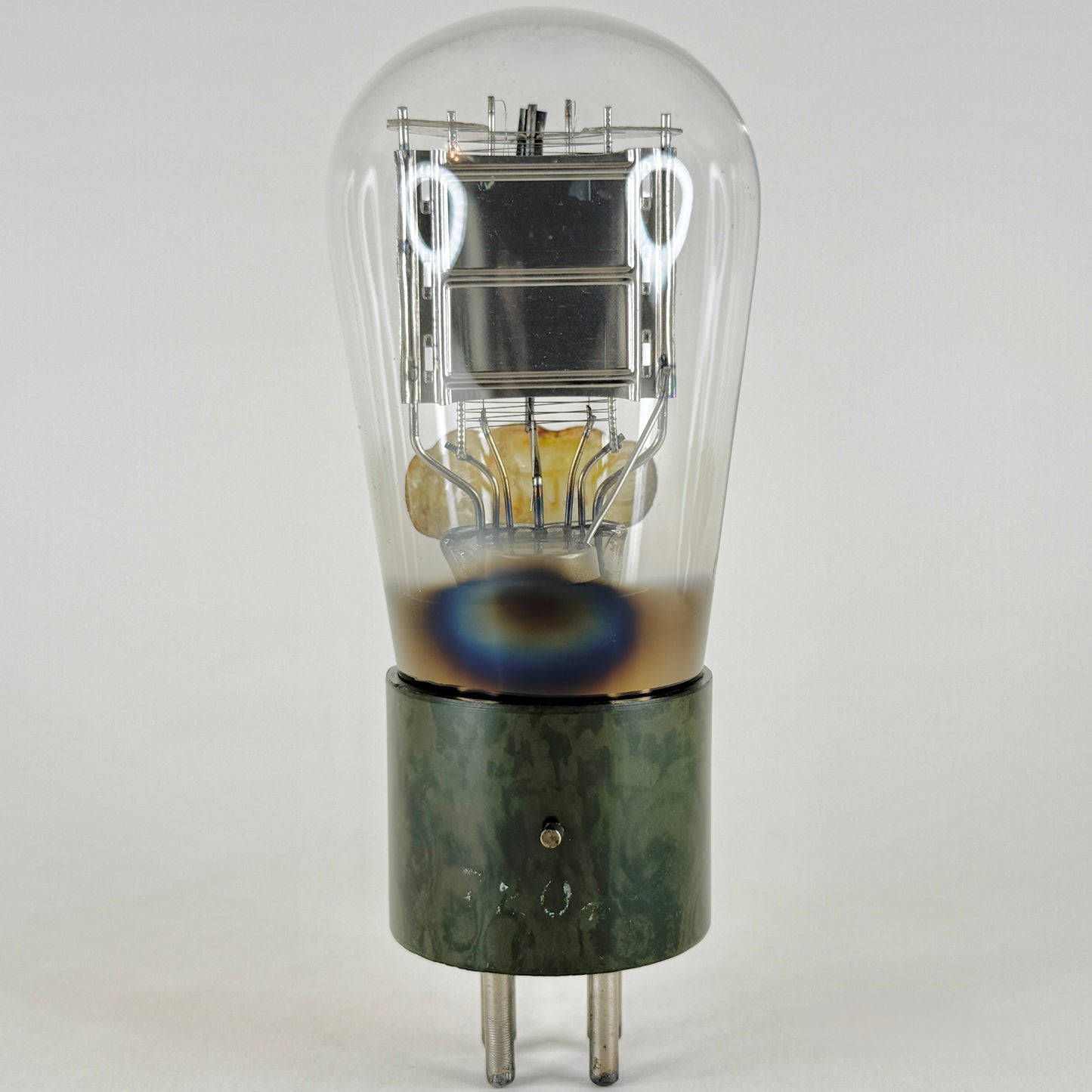 (1) Tested Rare Green Marbled Bakelite Continental UX 112A Tube 12A Globe Tube