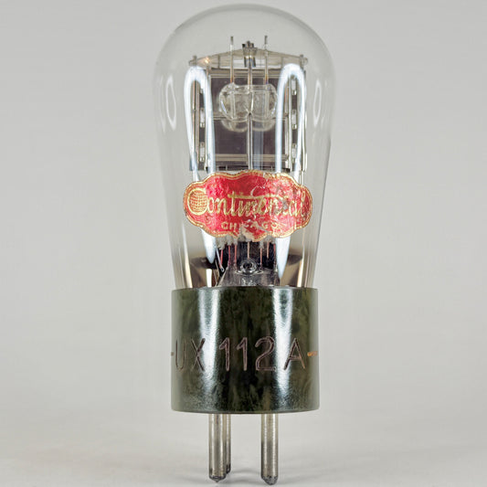 (1) Tested Rare Green Marbled Bakelite Continental UX 112A Tube 12A Globe Tube