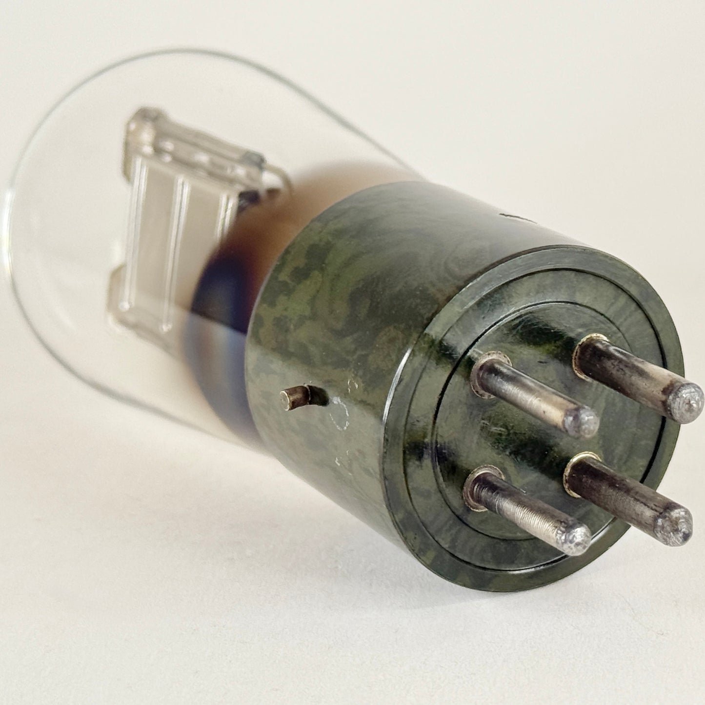 (1) Tested Rare Green Marbled Bakelite Continental UX 112A Tube 12A Globe Tube