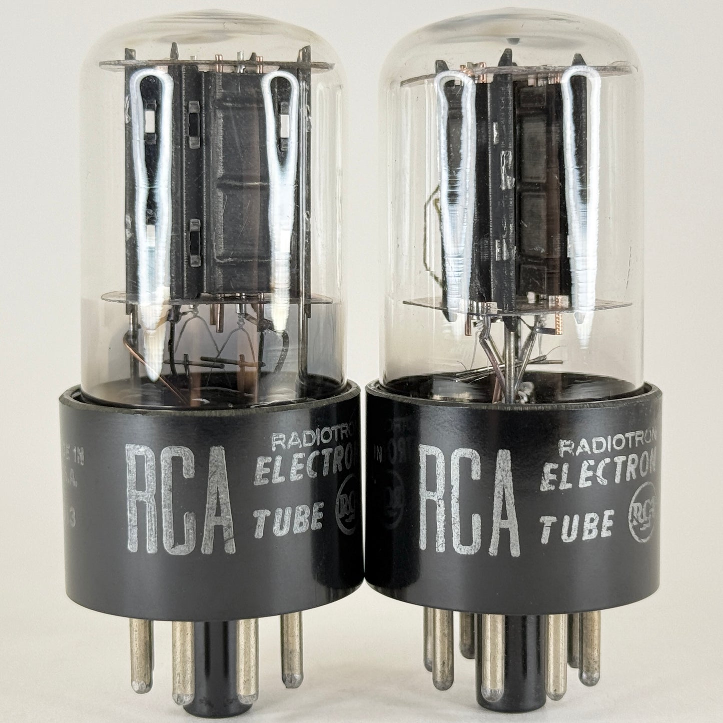 Tested Matched Pair RCA 6SN7GT Tubes Black Plates Copper Grid Posts Codes 513